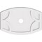 Ekena Millwork Kailey Architectural Grade PVC Ceiling Medallion, 28"W x 18 5/8"H x 3"ID x 15"C x 1"P, One-Piece CMP28X18KY-03000 - alternate 1